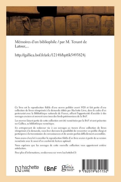Produktbild: M&eacute;moires d'Un Bibliophile