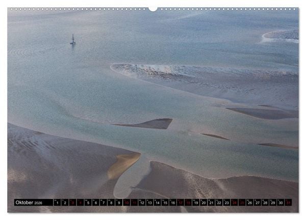 Produktbild: Das Wattenmeer von oben (hochwertiger Premium Wandkalender 2026 DIN A2 quer), Kunstdruck in Hochglanz