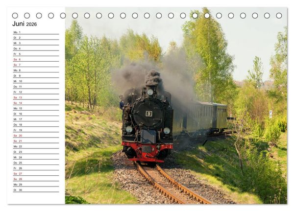 Produktbild: Die Mansfelder Bergwerksbahn (Tischkalender 2026 DIN A5 quer), CALVENDO Monatskalender
