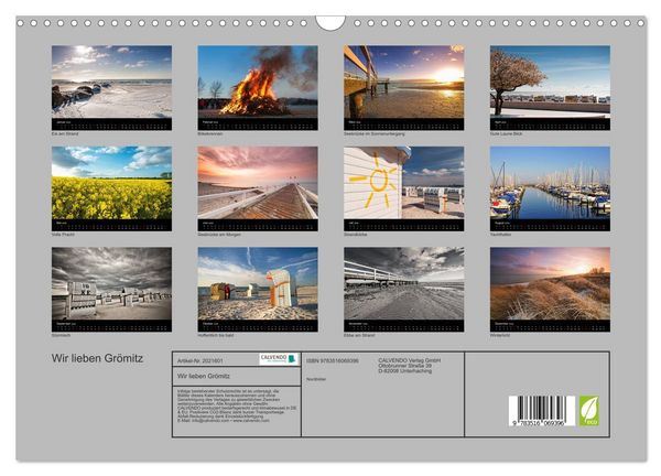 Produktbild: Wir lieben Gr&ouml;mitz (Wandkalender 2026 DIN A3 quer), CALVENDO Monatskalender