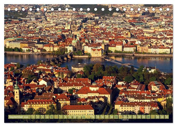 Produktbild: Aussichten auf Prag (Tischkalender 2026 DIN A5 quer), CALVENDO Monatskalender