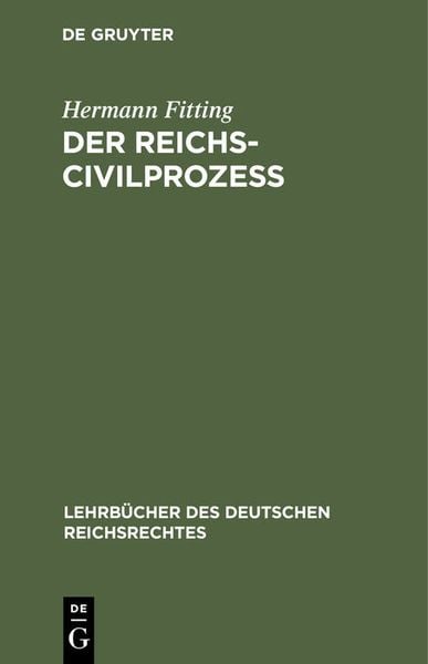 Produktbild: Der Reichs-Civilproze&szlig;