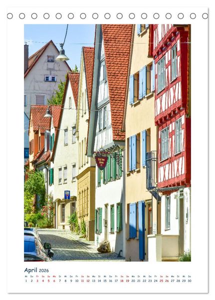 Produktbild: Ulm Fassaden der Stadt (Tischkalender 2026 DIN A5 hoch), CALVENDO Monatskalender