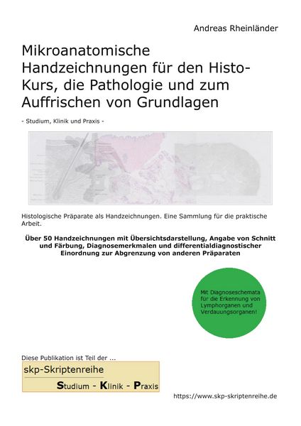 Produktbild: Mikroanatomische Handzeichnungen f&uuml;r den Histo-Kurs, die Pathologie und zum Auffrischen von Grundlagen