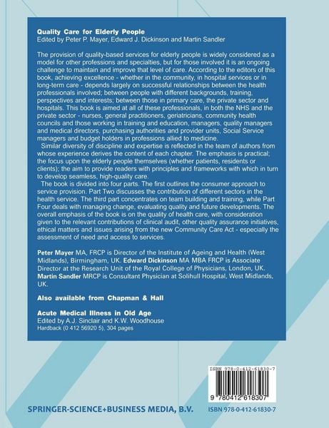 Produktbild: Quality care for elderly people
