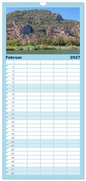 Produktbild: Familienplaner 2027 - Sommer an der T&uuml;rkischen &Auml;g&auml;is mit 5 Spalten (Wandkalender, 21 x 45 cm) CALVENDO