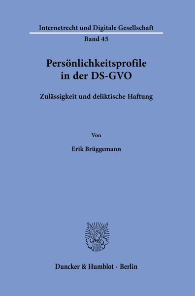 Produktbild: Pers&ouml;nlichkeitsprofile in der DS-GVO.