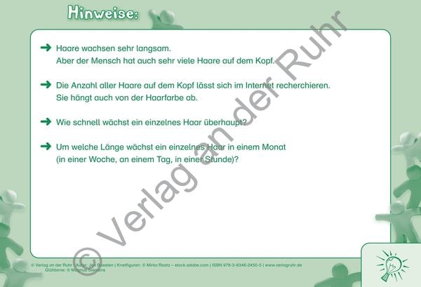 Produktbild: Die Mathe-Knobel-Kartei: Fermi-Aufgaben, Klasse 3-6
