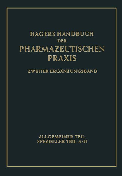 Produktbild: Hagers Handbuch der pharmazeutischen Praxis