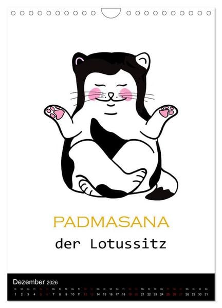 Produktbild: Yogakatzen - ganz entspannt im Hier und Jetzt (Wandkalender 2026 DIN A4 hoch), CALVENDO Monatskalender