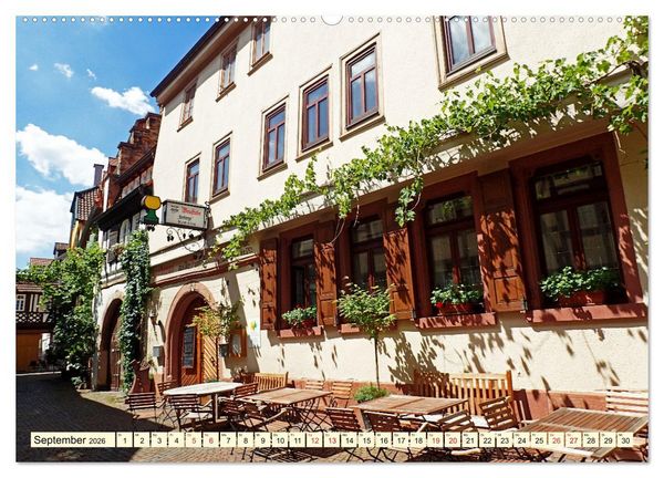 Produktbild: Neustadt an der Weinsta&szlig;e - Fachwerk, Wein und gem&uuml;tliche Gassen (hochwertiger Premium Wandkalender 2026 DIN A2 quer), Kunstdruck in Hochglanz