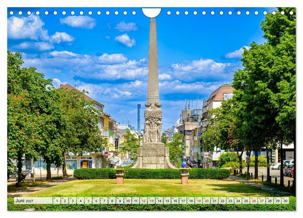Produktbild: Ein Blick auf Darmstadt in Farbe (Wandkalender 2027 DIN A4 quer), CALVENDO Monatskalender