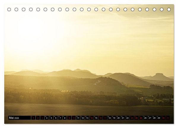 Produktbild: Sachsens Landschaften (Tischkalender 2026 DIN A5 quer), CALVENDO Monatskalender