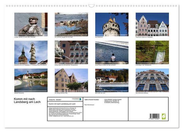 Produktbild: Komm mit nach Landsberg am Lech (Wandkalender 2026 DIN A2 quer), CALVENDO Monatskalender