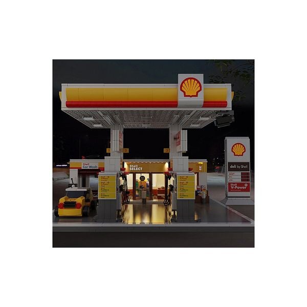 Produktbild: CaDA Shell Tankstelle mit Shop und Waschanlage Bricks