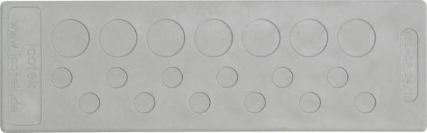 Produktbild: Icotek KEL-DP 24/19 Kabeldurchf&uuml;hrungsplatte Klemm-&Oslash; (max.) 12.1mm Elastomer Grau 1St.