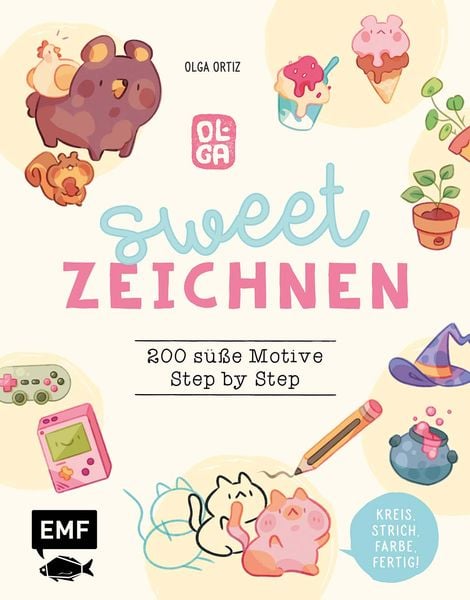 Sweet zeichnen – 200 süße Motive von Instagram-Artist olguioo, Taschenbuch von Olga Ortiz Ortiz, Edition Michael Fischer / EMF Verlag,