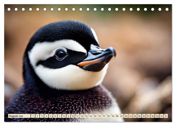 Produktbild: Kaiserpinguine - bezaubernde Fracktr&auml;ger (Tischkalender 2026 DIN A5 quer), CALVENDO Monatskalender