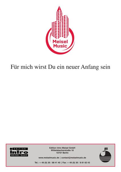 Produktbild: F&uuml;r mich wirst Du ein neuer Anfang sein