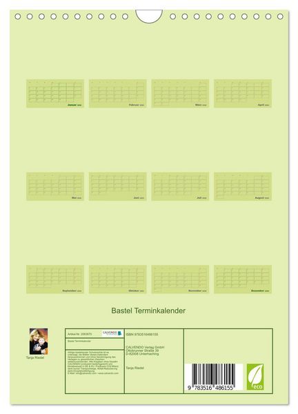 Produktbild: Bastel Terminkalender (Wandkalender 2026 DIN A4 hoch), CALVENDO Monatskalender