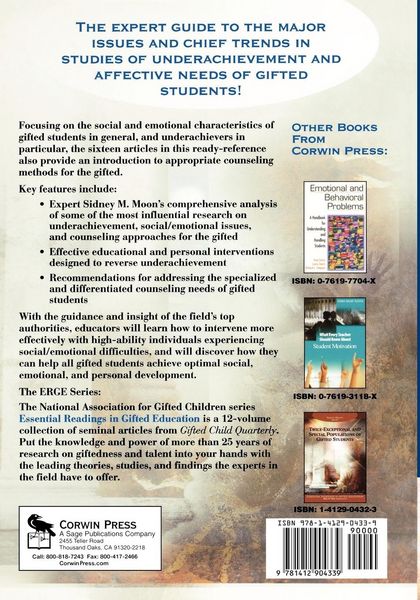 Produktbild: Social/Emotional Issues, Underachievement, and Counseling of Gifted and Talented Students