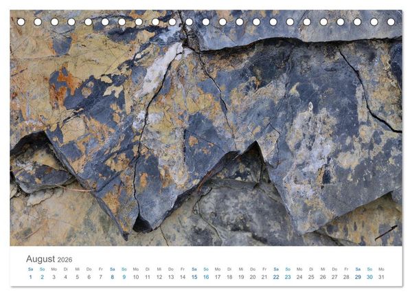 Produktbild: Die Natur als K&uuml;nstlerin - Sch&ouml;nheit der Steine (Tischkalender 2026 DIN A5 quer), CALVENDO Monatskalender