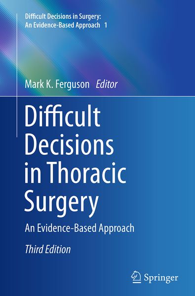 Produktbild: Difficult Decisions in Thoracic Surgery