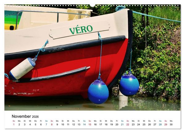 Produktbild: Unterwegs am Canal du Midi (Wandkalender 2026 DIN A2 quer), CALVENDO Monatskalender