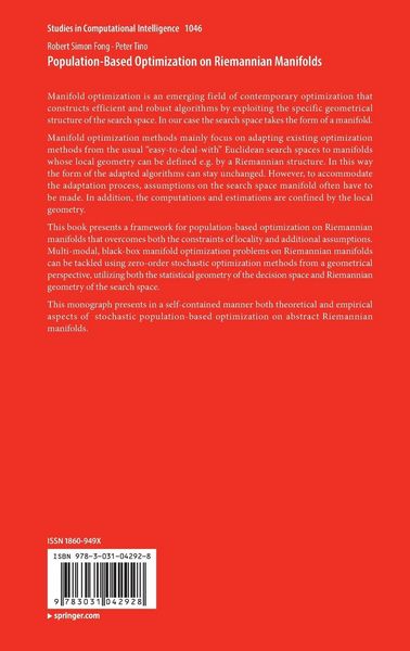 Produktbild: Population-Based Optimization on Riemannian Manifolds