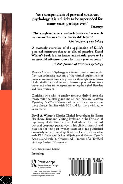 Produktbild: Personal Construct Psychology in Clinical Practice