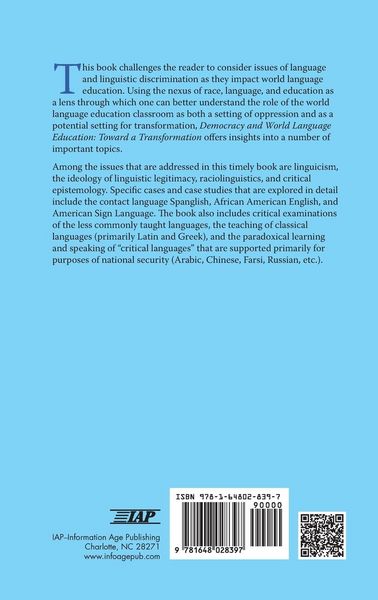 Produktbild: Democracy and World Language Education