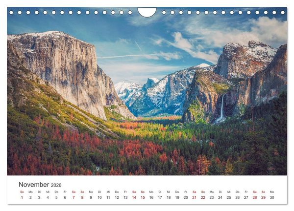 Produktbild: Yosemite - Nationalpark (Wandkalender 2026 DIN A4 quer), CALVENDO Monatskalender
