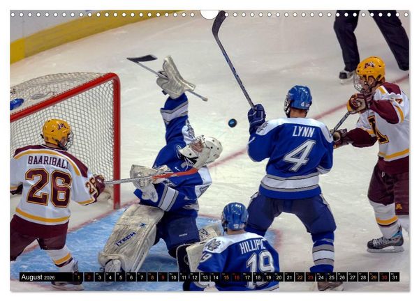 Produktbild: Mit vollem Einsatz - Eishockey (Wandkalender 2026 DIN A3 quer), CALVENDO Monatskalender