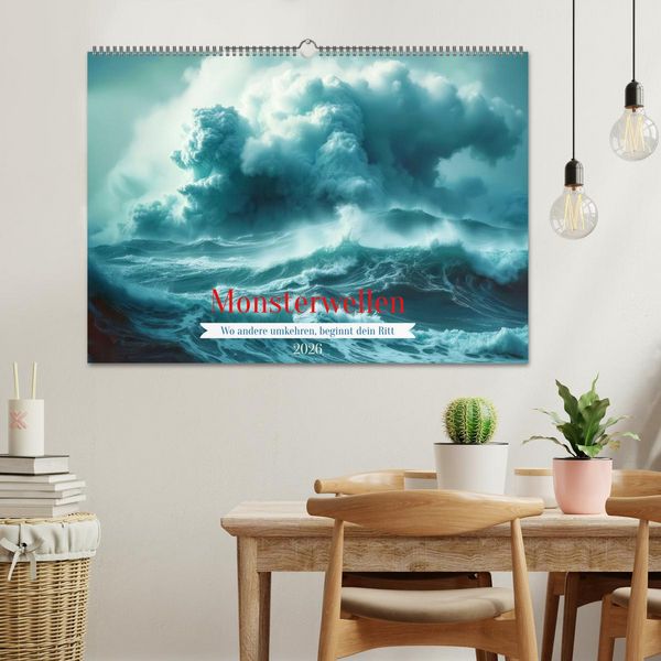 Produktbild: Monsterwellen (Wandkalender 2026 DIN A2 quer), CALVENDO Monatskalender