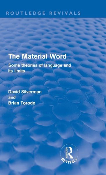 Produktbild: The Material Word (Routledge Revivals)