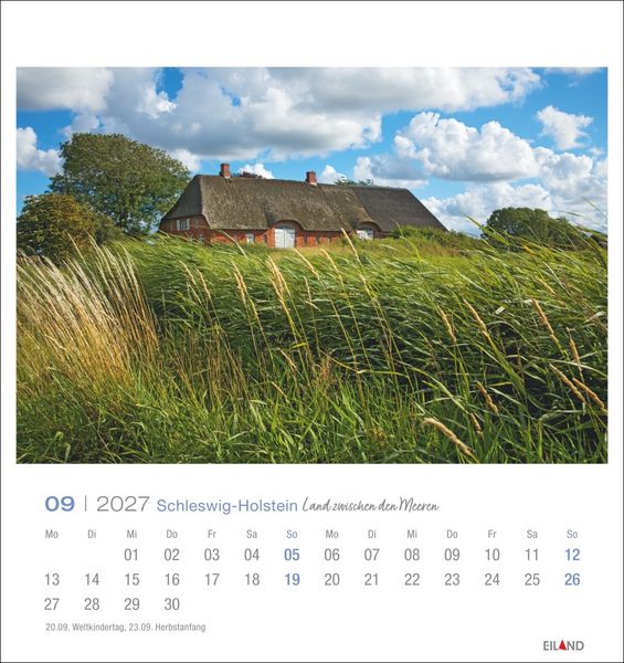 Produktbild: Schleswig-Holstein Postkartenkalender 2027 - Land zwischen den Meeren