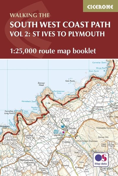 Produktbild: South West Coast Path Map Booklet - Vol 2: St Ives to Plymouth