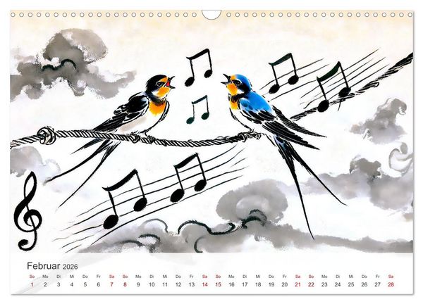 Produktbild: Das Leben der Schwalben - Getragen von Wind und Freiheit (Wandkalender 2026 DIN A3 quer), CALVENDO Monatskalender