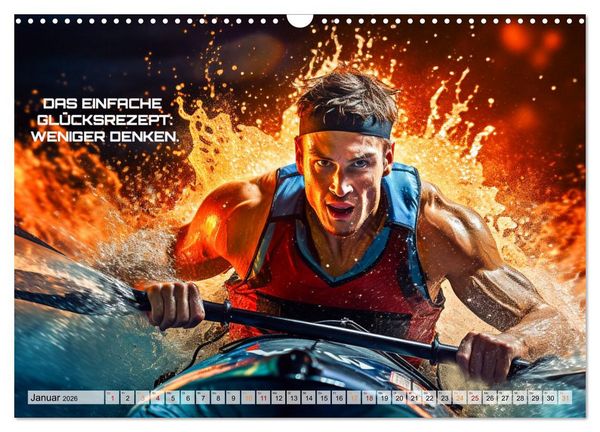 Produktbild: Kajak und Motivation (Wandkalender 2026 DIN A3 quer), CALVENDO Monatskalender