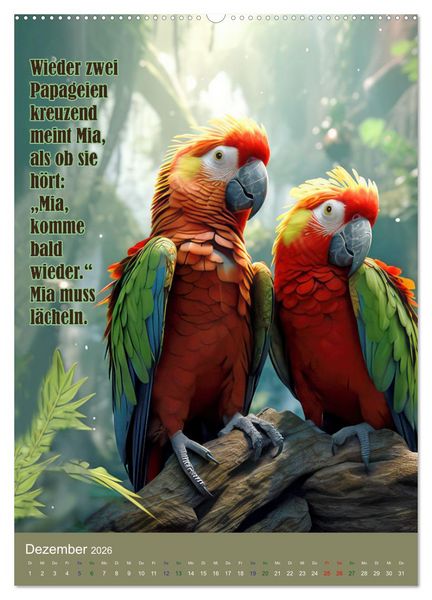 Produktbild: Mia und das Dschungel-Abenteuer (hochwertiger Premium Wandkalender 2026 DIN A2 hoch), Kunstdruck in Hochglanz