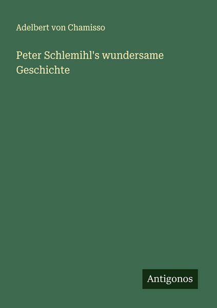 Produktbild: Peter Schlemihl's wundersame Geschichte