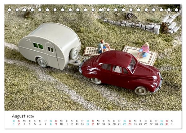 Produktbild: Autos auf der Modellbahn (Tischkalender 2026 DIN A5 quer), CALVENDO Monatskalender