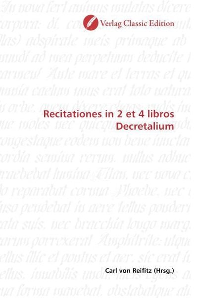 Produktbild: Recitationes in 2 et 4 libros Decretalium