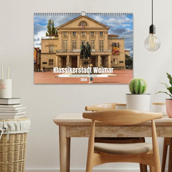 Produktbild: Klassikerstadt Weimar - Reise durch das sch&ouml;ne Th&uuml;ringen (Wandkalender 2026 DIN A3 quer), CALVENDO Monatskalender