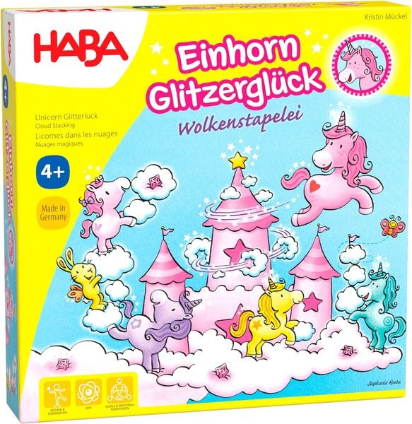 HABA - Einhorn Glitzerglück - Wolkenstapelei