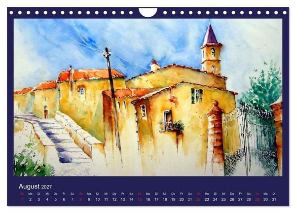 Produktbild: Mallorca Aquarelle (Wandkalender 2027 DIN A4 quer), CALVENDO Monatskalender