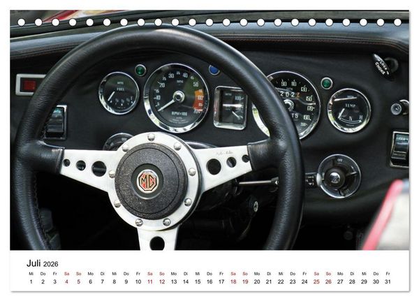 Produktbild: Klassische Armaturenbretter (Tischkalender 2026 DIN A5 quer), CALVENDO Monatskalender
