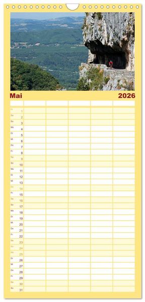 Produktbild: Familienplaner 2026 - Alpenp&auml;sse auf dem Rennrad Vol. 1 mit 5 Spalten (Wandkalender, 21 x 45 cm) CALVENDO