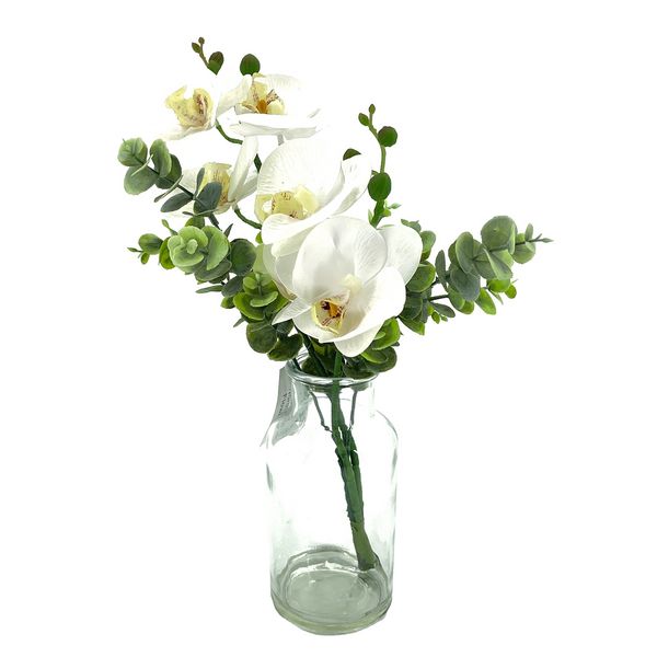 Produktbild: NTK-Collection Orchideen-Arrangement im Glas, Kunstblume Orchideen-Arrangement im Glas, Kunstblume