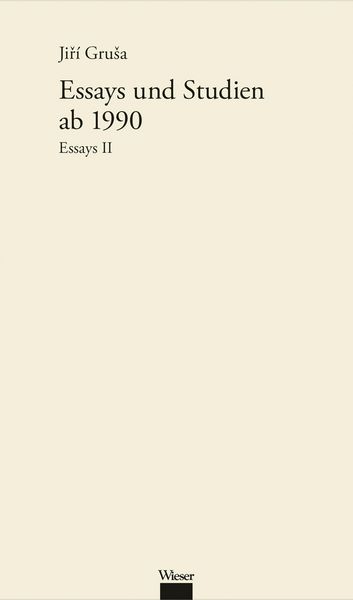 Produktbild: Werkausgabe Jir&iacute; GruSa / Essays und Studien ab 1990